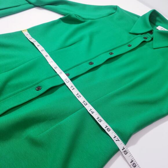 COS Green Shirt size Medium Open Cuff & Wide Leg Pants size Large Co-Ord Sets - Picture 7 of 16